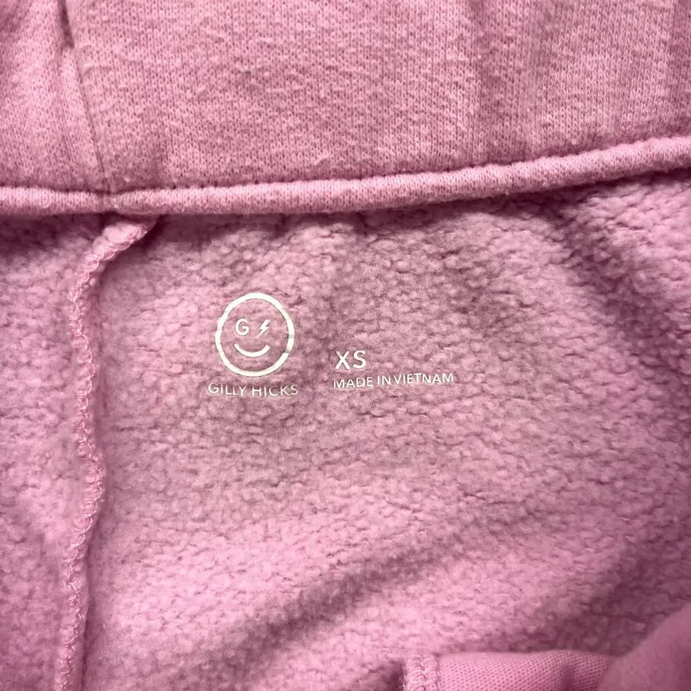 Gilly Hicks Sweatpants Womens XS Pink‎ Wide Leg High Rise Pull On Drawstrings - Picture 13 of 16